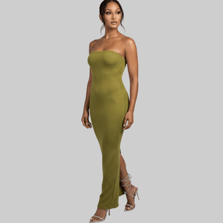 Santorini Knit Tube Maxi Dress - La Luz Boutique