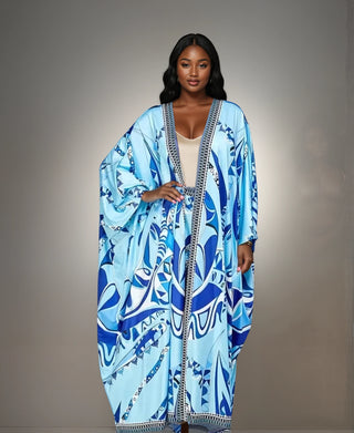 Santorini Oversize Kimono with Shorts - La Luz Boutique