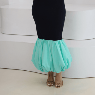 Seafoam Finale Bubble Hem T-shirt Dress - La Luz Boutique