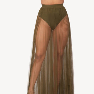 Shimmering Sands Sheer Tulle Skirt - La Luz Boutique