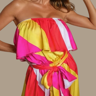 Simply Splendid Chevron Jumpsuit - La Luz Boutique