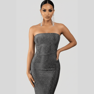 Starlit Siren Mid Dress - La Luz Boutique