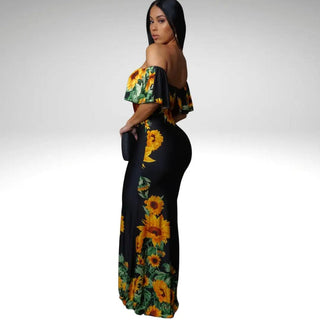 Sunflower Maxi Dress - La Luz Boutique