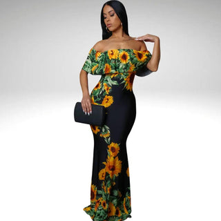 Sunflower Maxi Dress - La Luz Boutique