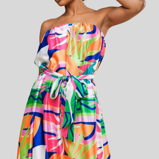 Sunset Mosaic Dress - La Luz Boutique