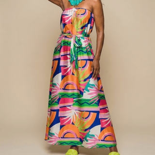 Sunset Mosaic Dress - La Luz Boutique