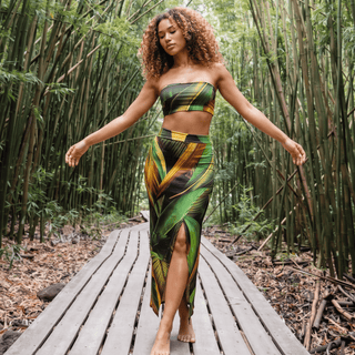 Sunset Palms 2 Piece Skirt Set - La Luz Boutique