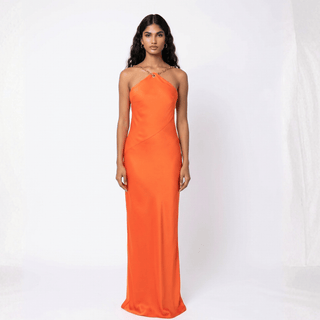Sunset Reverie Satin Gown - La Luz Boutique