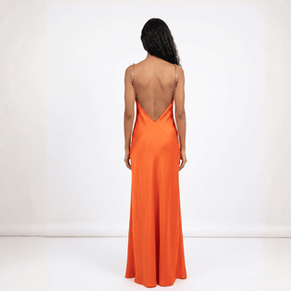 Sunset Reverie Satin Gown - La Luz Boutique