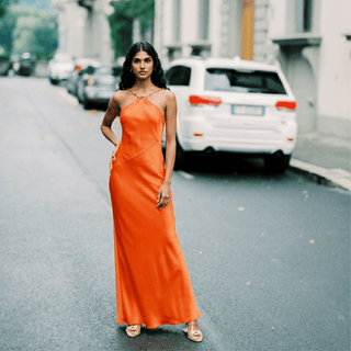 Sunset Reverie Satin Gown - La Luz Boutique