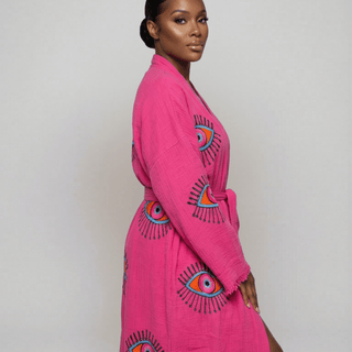 The Eyes Have It Kimono - La Luz Boutique