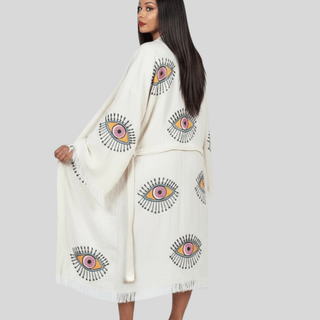 The Eyes Have It Kimono - La Luz Boutique