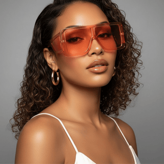 Valentina Oversized Shades - Orange - La Luz Boutique