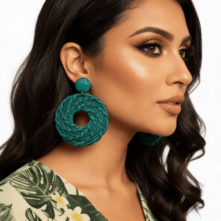 Verde Disk Earrings - La Luz Boutique