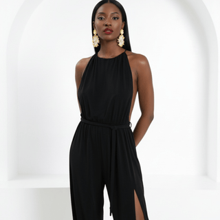 Zoey Side Split Jumpsuit - La Luz Boutique